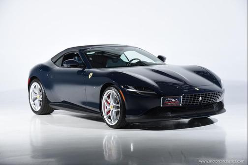 Blue 2025 Ferrari Roma Spider Convertible