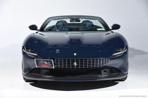 Blue 2025 Ferrari Roma Spider Convertible