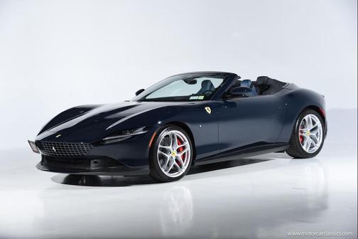 Blue 2025 Ferrari Roma Spider Convertible