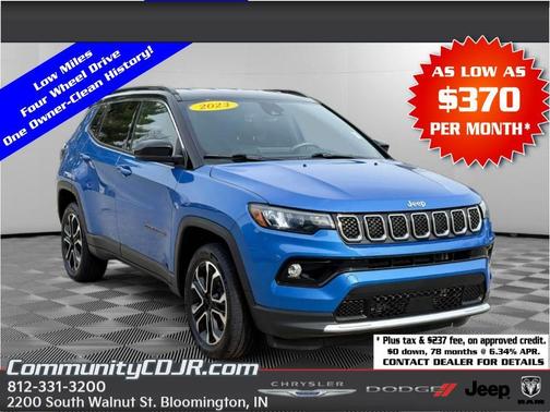 Laser Blue Pearl 2023 Jeep Compass Limited