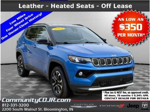 Laser Blue Pearl 2023 Jeep Compass Limited