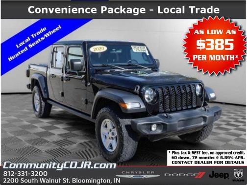 Black Clearcoat 2020 Jeep Gladiator Sport