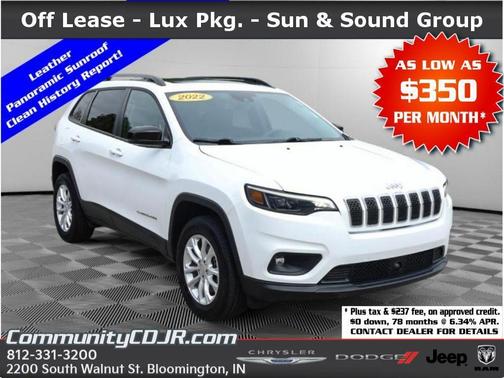 Bright White Clearcoat 2022 Jeep Cherokee Latitude Lux