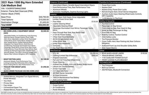 Flame Red Clearcoat 2021 RAM 1500 Big Horn