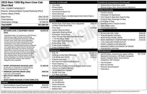 Diamond Black 2023 RAM 1500 Big Horn
