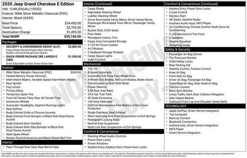 2020 Jeep Grand Cherokee Laredo E