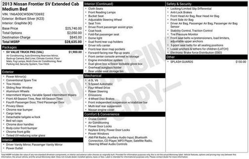 2013 Nissan Frontier SV