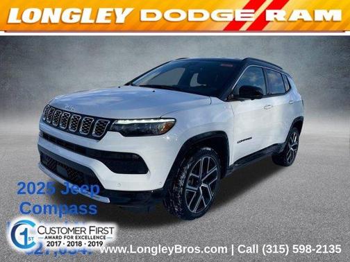 Bright White Clearcoat 2025 Jeep Compass Limited