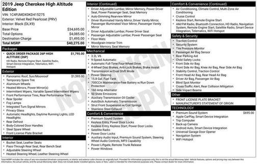 Velvet Red Pearlcoat 2019 Jeep Cherokee Limited