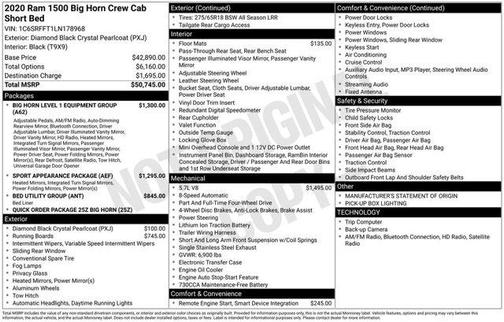 2020 RAM 1500 Big Horn