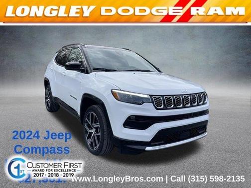Bright White Clearcoat 2024 Jeep Compass Limited