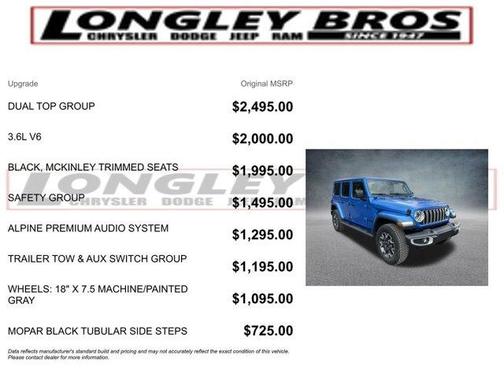 Hydro Blue Pearl 2025 Jeep Wrangler Sahara