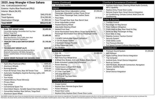 Hydro Blue Pearl 2025 Jeep Wrangler Sahara