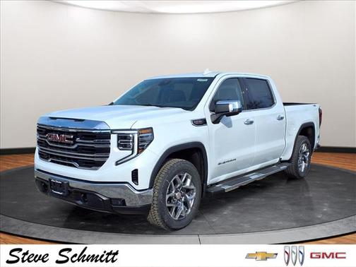 Glacier White Tricoat 2026 GMC Sierra 1500 SLT