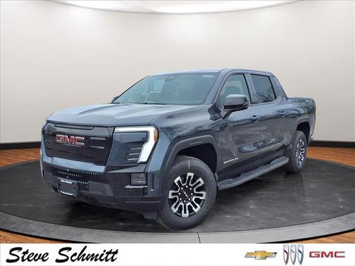 Deep Ocean Metallic 2026 GMC Sierra EV Extended Range Elevation
