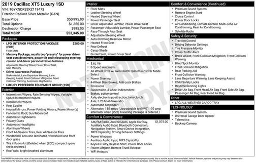 2019 Cadillac XT5 Luxury