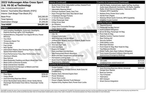 2023 Volkswagen Atlas Cross Sport 3.6L V6 SE w/Technology