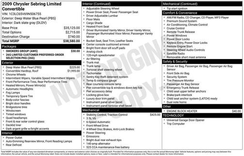 2009 Chrysler Sebring Limited