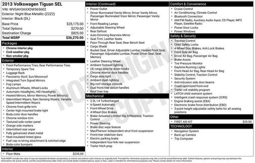 2013 Volkswagen Tiguan SEL
