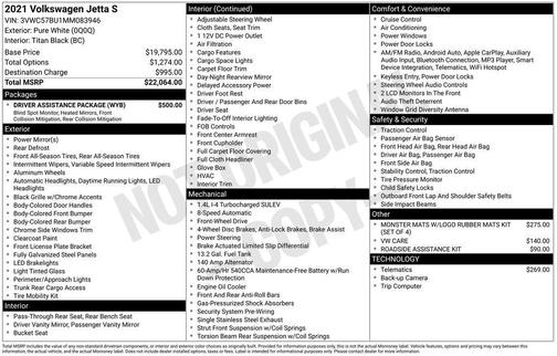 2021 Volkswagen Jetta 1.4T S