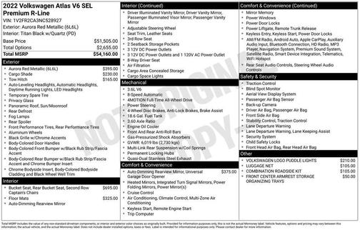 2022 Volkswagen Atlas 3.6L SEL Premium R-Line