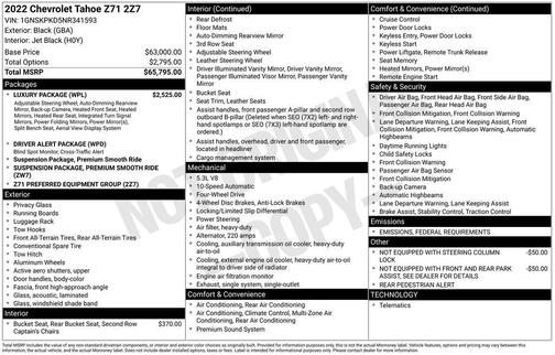 2022 Chevrolet Tahoe Z71