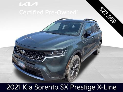 Aruba Green 2021 Kia Sorento SX Prestige X-Line