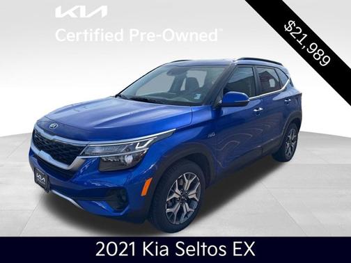 Neptune Blue 2021 Kia Seltos EX
