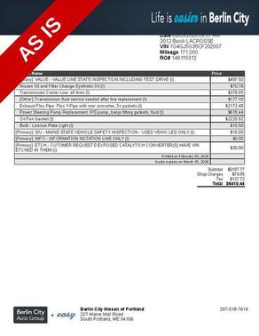 2012 Buick LaCrosse Touring