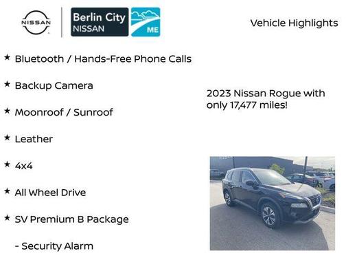 Super Black 2023 Nissan Rogue SV