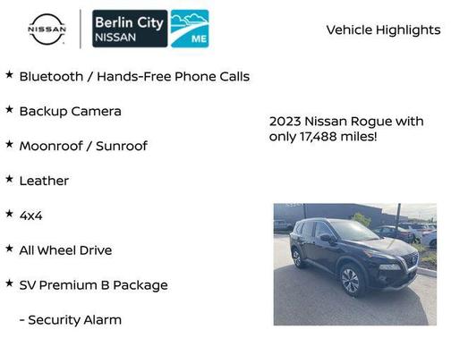 Super Black 2023 Nissan Rogue SV
