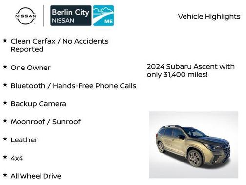 2024 Subaru Ascent Onyx Edition 7-Passenger