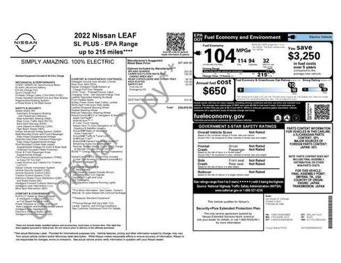 2022 Nissan Leaf SL PLUS 62 kWh