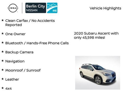 2020 Subaru Ascent Limited 7-Passenger