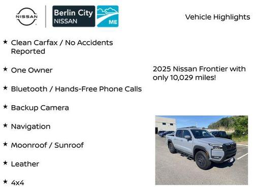 Boulder Gray Pearl 2025 Nissan Frontier PRO-4X