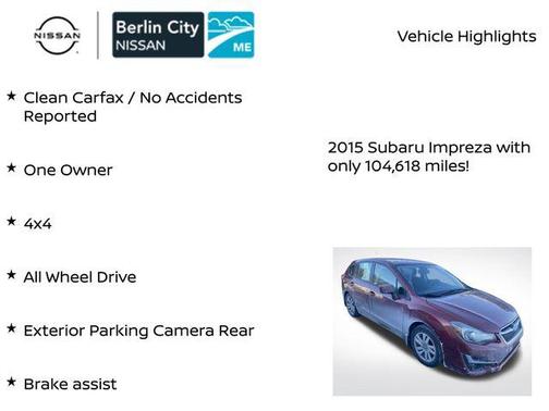 2015 Subaru Impreza 2.0i Premium