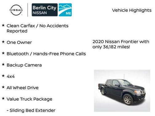 2020 Nissan Frontier SV