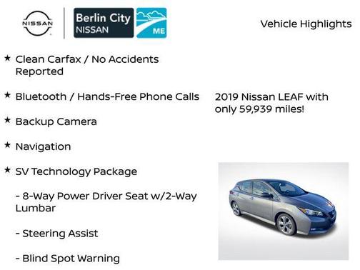 2019 Nissan Leaf SV
