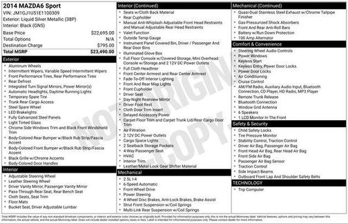 2014 Mazda Mazda6 i Sport