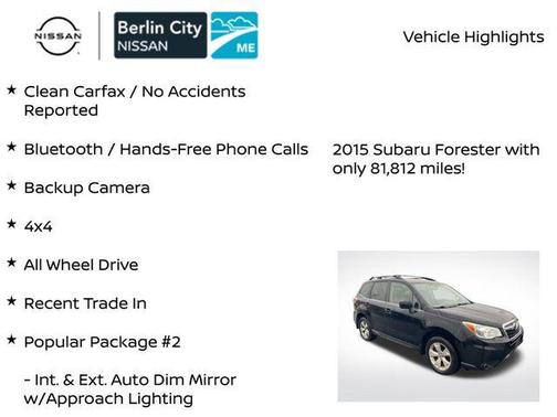 2015 Subaru Forester 2.5i Limited