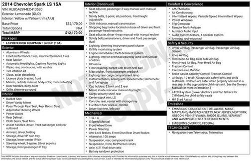 2014 Chevrolet Spark LS