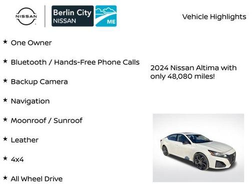 2024 Nissan Altima SR Intelligent AWD