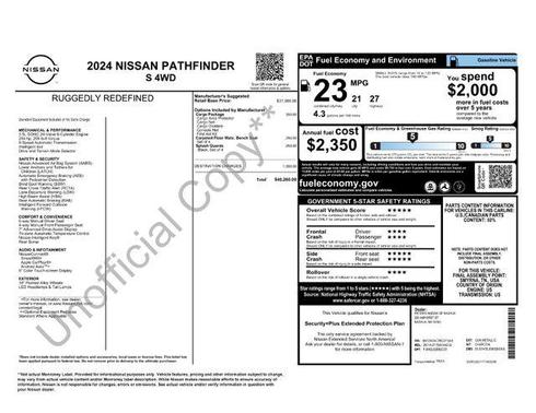 2024 Nissan Pathfinder S 4WD