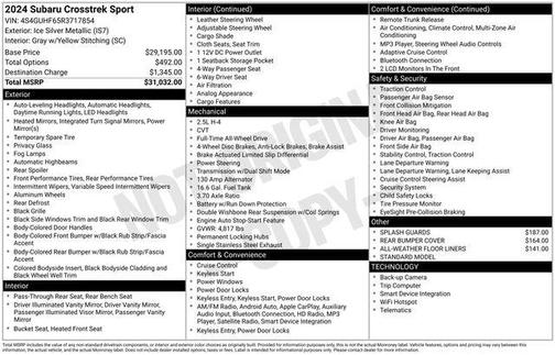 2024 Subaru Crosstrek Sport