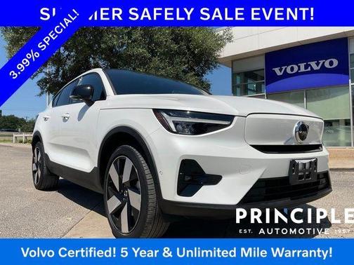 Crystal White Metallic 2023 Volvo C40 Recharge Pure Electric Twin Plus