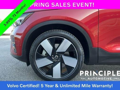 Fusion Red Metallic 2023 Volvo C40 Recharge Pure Electric Twin Ultimate