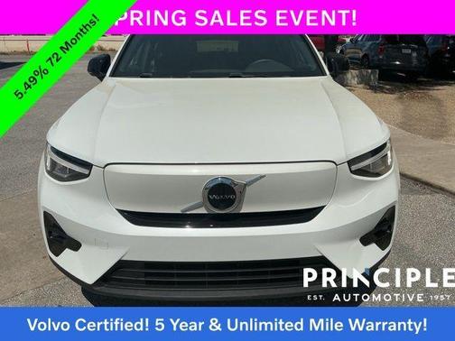 Crystal White Metallic 2023 Volvo C40 Recharge Pure Electric Twin Plus