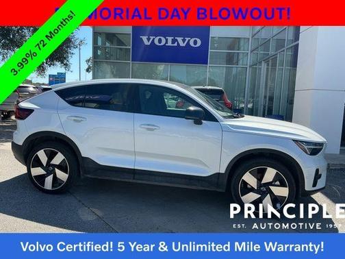 Crystal White Metallic 2023 Volvo C40 Recharge Pure Electric Twin Ultimate