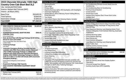 Radiant Red 2023 Chevrolet Silverado 1500 High Country