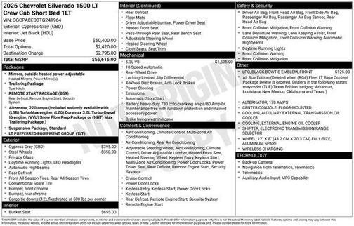 Cypress 2026 Chevrolet Silverado 1500 LT